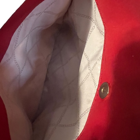 Michael Kors Nylon Leather-Trimmed Crossbody Bag, Red - Picture 12 of 13